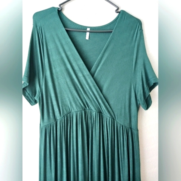 Xpenyo Green Maternity Long Maxi Dress Size XL Pre-owned - Picture 2 of 5